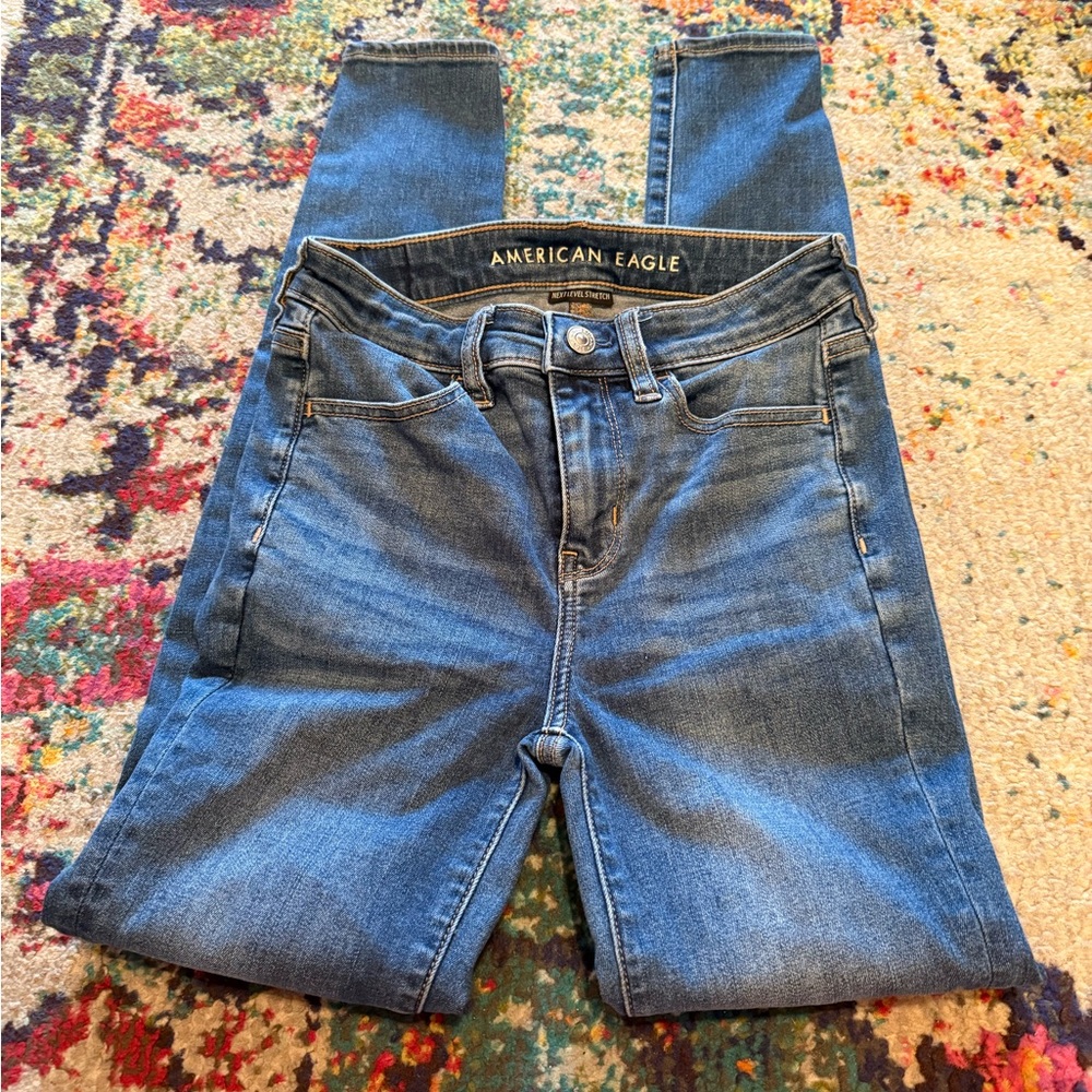 American Eagle Outfitters Skinny Jeans in Blue Denim